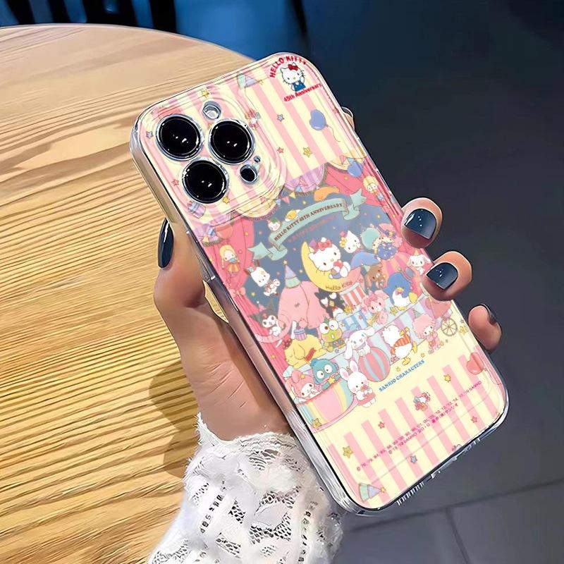 Circus Sanrio mobile phone case is all-inclusive for Apple 13/16PROMA personalized creative animation/15/14