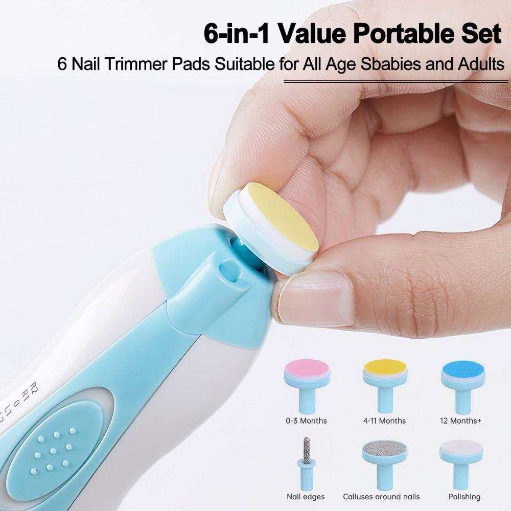 Multifunction Electric Baby Nail Trimmer Anti-scratch Toes Fingernail Cutter  Home