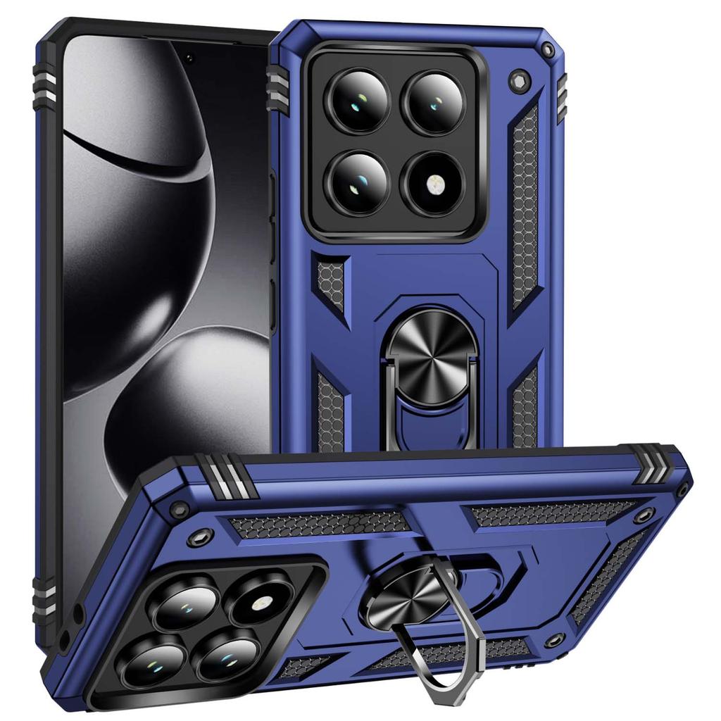 For Xiami Mi 14T Pro Shockproof Folding Armor Case For Xiami Mi 14T Stand Holder Ring Cover