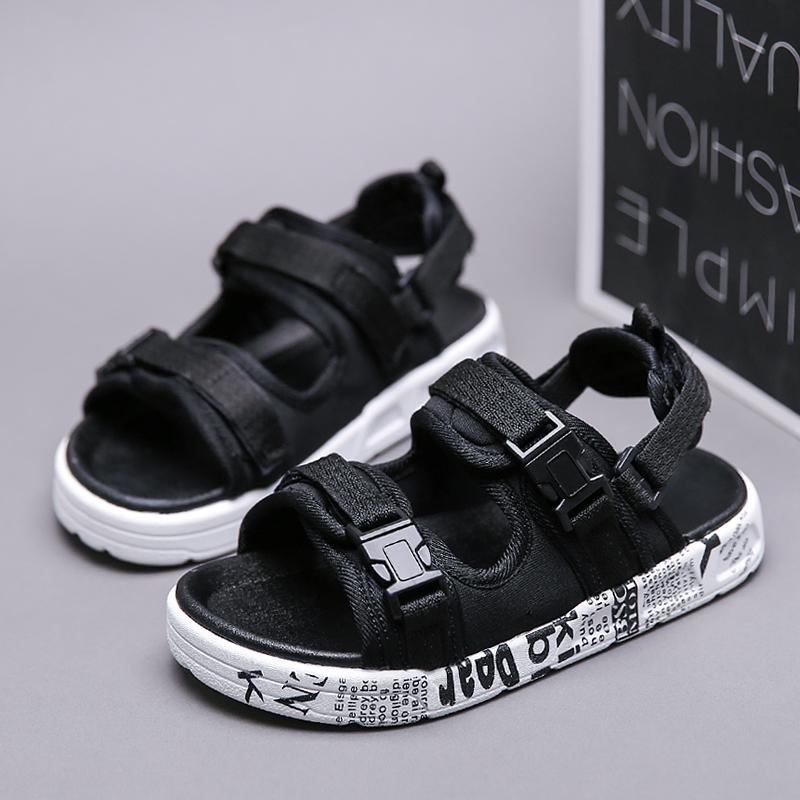 Children's Summer Fashion Lightweight Breathable Velcro Outdoor Casual Sandals Beach Shoes Slippers 26-37