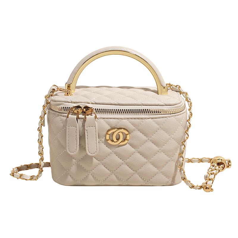 

Компактная сумка-тоут через плечо с цепочкой - Мини/Маленький квадратный дизайн, Большая вместимость, Модный новый стиль