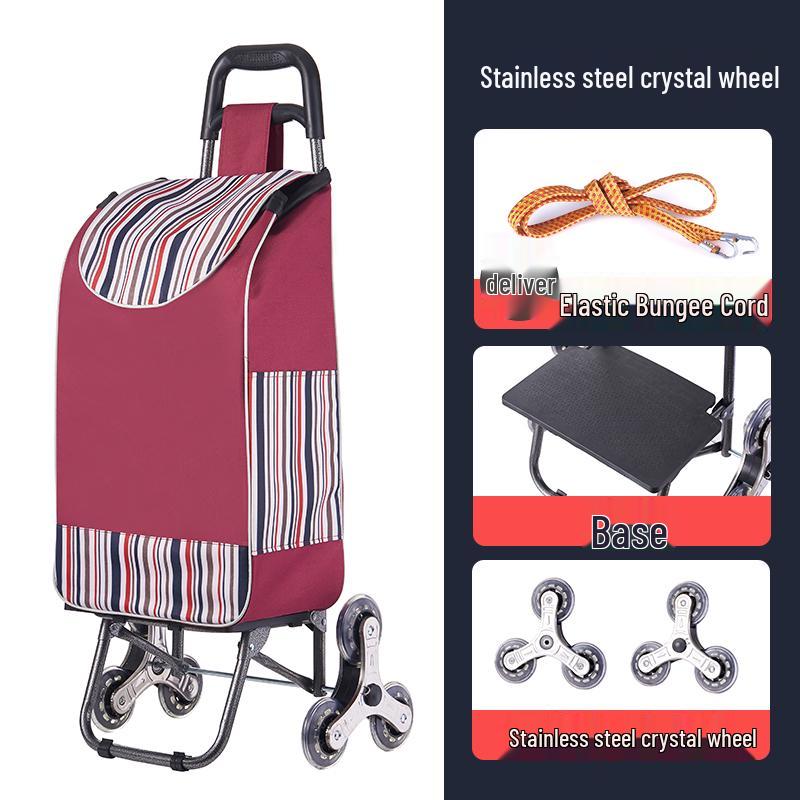 Compact Folding Shopping Cart and Trolley for Groceries and Luggage