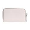 COACH Zip Around 11 Wrap-around zipper closure Cross-grain leather card holder regular women's white
