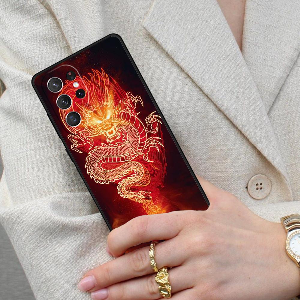 Chinese Dragon SOFT Cell Phone Case for Samsung Galaxy S26 Ultra S25 S24 S23 S22 S21 S20 Note10 Cover