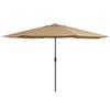 VidaXL Garden Parasol with Metal Pole, Patio Sunshade, Sun Shelter, Backyard Terrace Parasol 47381