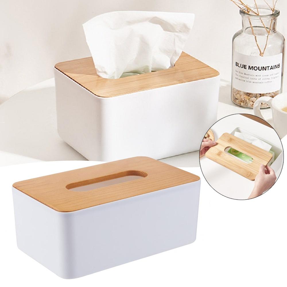 Portable Tissue Box Holder With Lid Removable Tissue Box Mini Tissue Storage Tube Holder Storage Box Desktop Napkin Organizer