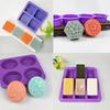4/6 Cavity Reusable Soap Molds Tray Silicone Round Circles Soap Molds DIY Handmade Craft Cake Decorating Tools