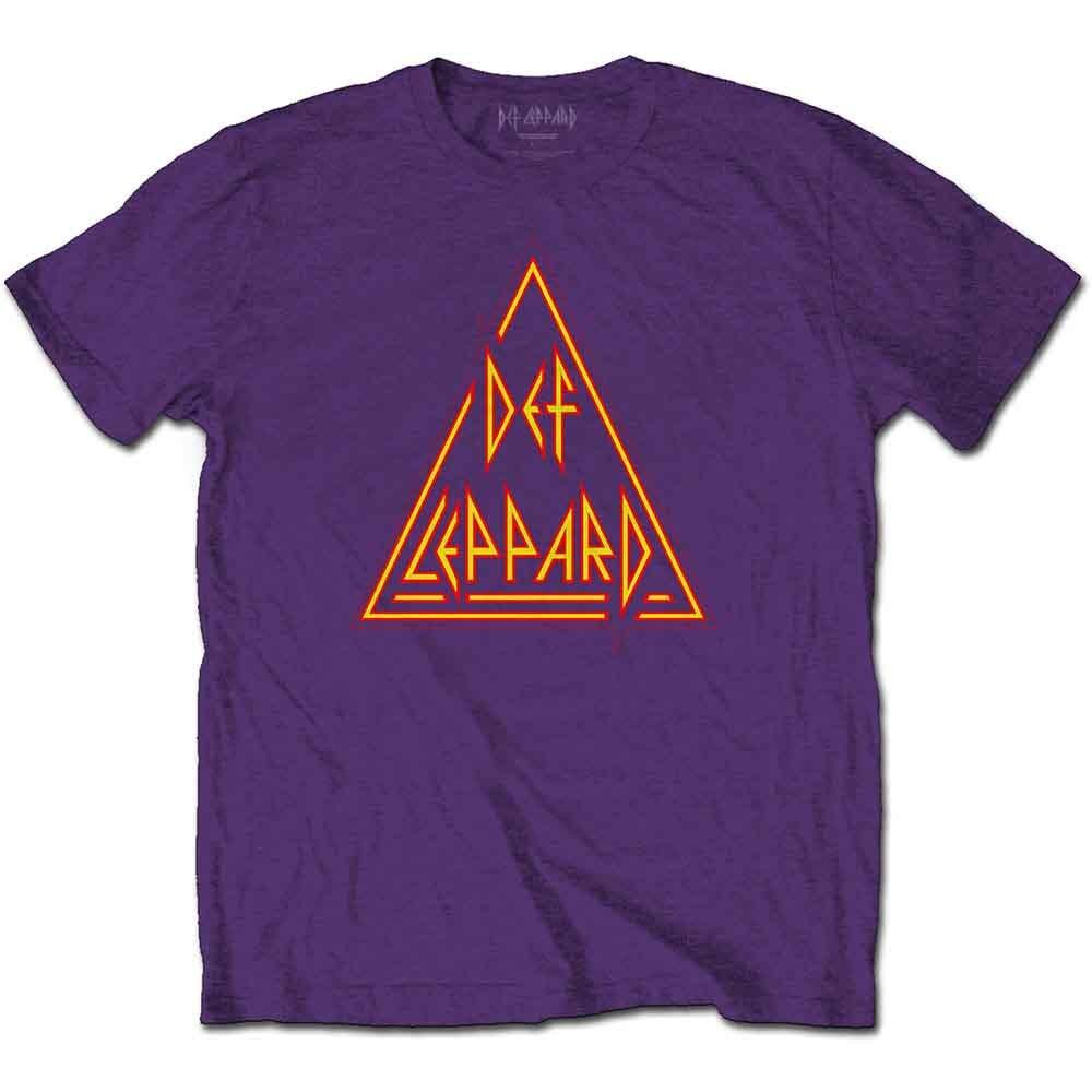 

Def Leppard Classic Triangle Logo T-Shirt Purple New Unisex T-Shirt XXXL