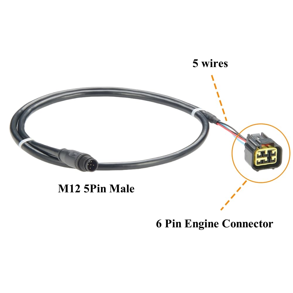 Plinkwirekb NMEA 2000 N2k 6 Pin Engine Interface Cable M12 5 Pin To 6