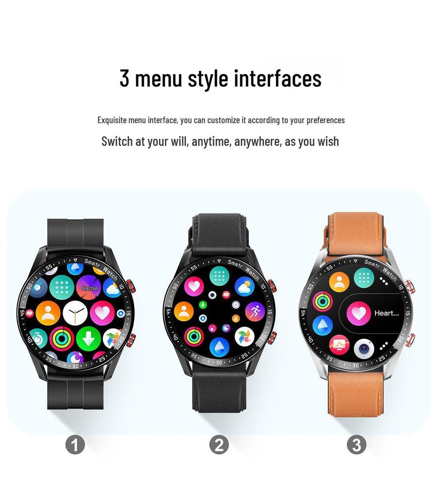 HW20 Waterproof Bluetooth Smart Watch with ECG+PPG, Stainless Steel Strap, Business Edition.
