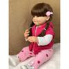 Realistic Reborn Baby Girl Dolls Betty Raya Pasted Wig Hair Simulation Doll 55cm Full Silicone Body Bathing 22 Inch Collection Art Doll Baby Play Toys