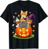 Cute Kittens Pumpkin Halloween Spooky Season Men Women Unisex T-Shirt Mens Womens Tees Top