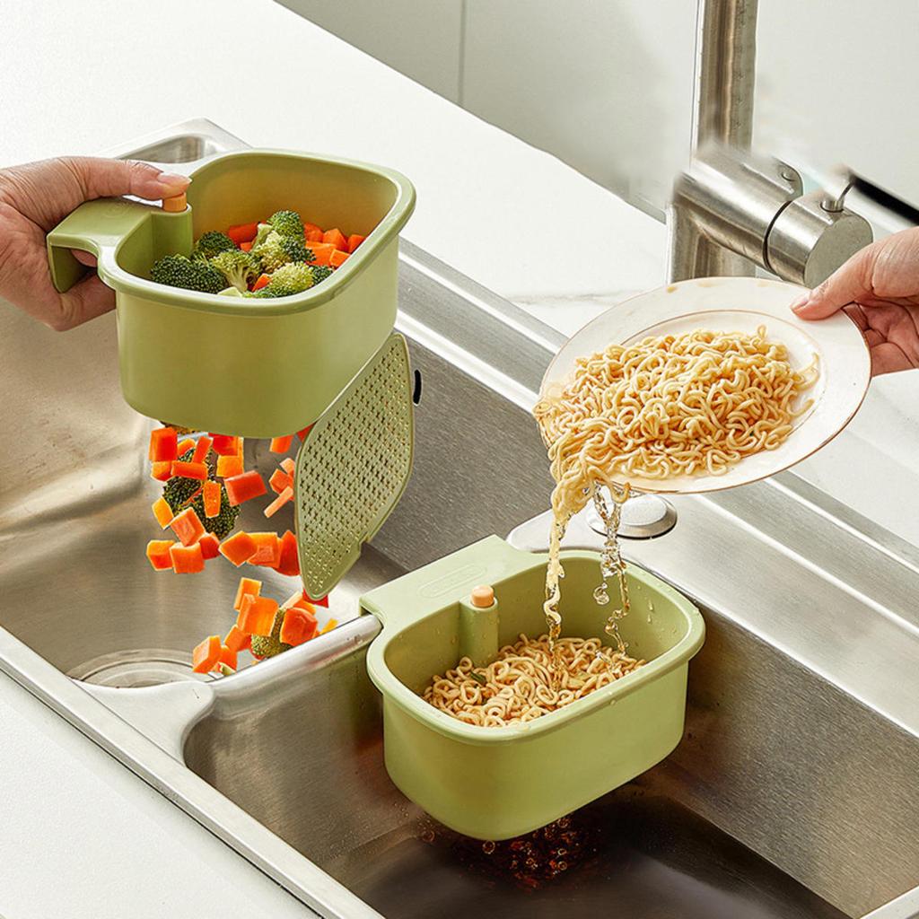 Creative Sink Hanging Strainer Basket Openable Bottom Cover Detachable Multifunctional Quickly Drain Kitchen Garbage Filter