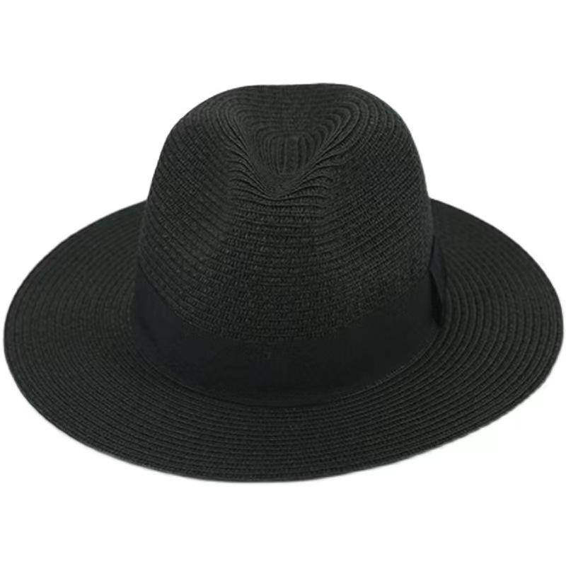 Straw Hat Summer Foldable Sunscreen Hat Beach Hat Big Eave Hat Panama Top Hat Sun Hat Trendy Brand New Straw Weaving