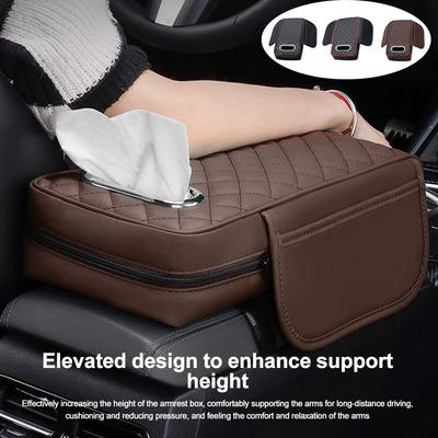 Cutii de șervețele pentru cotieră auto, Pad pentru cotieră, Protecție cotieră, Husă cu pernă cu buzunar de depozitare lateral, Accesorii interior auto