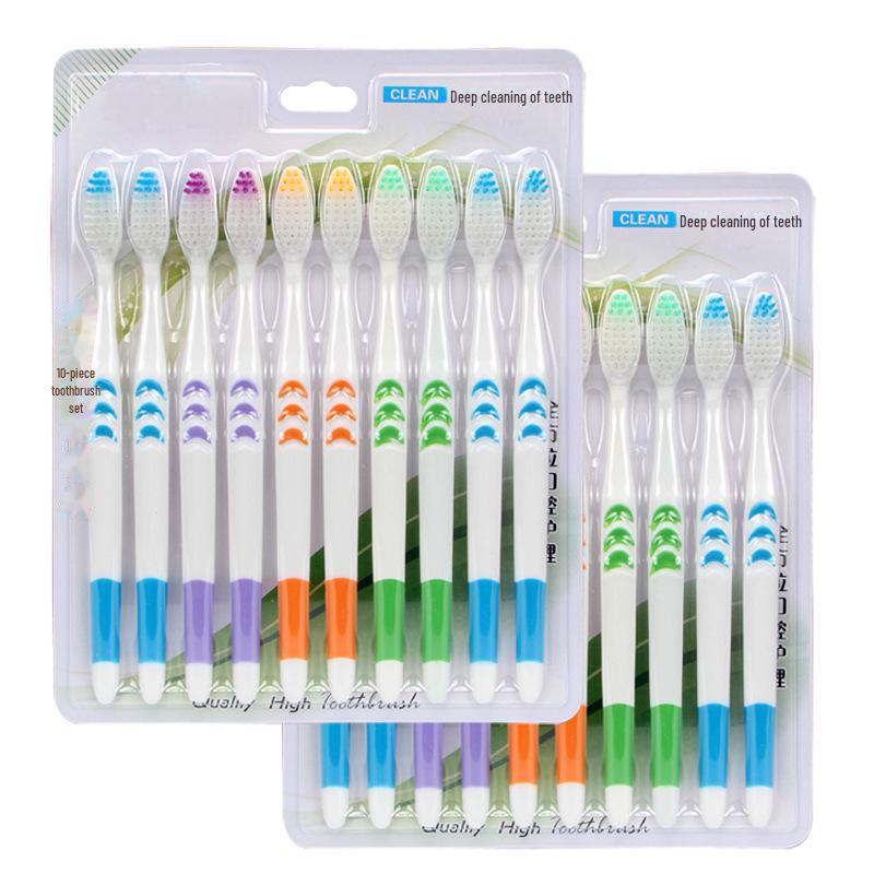 Little Moon 10 Pack Family Value Soft Bristle Toothbrushes - Adult Magic Tip