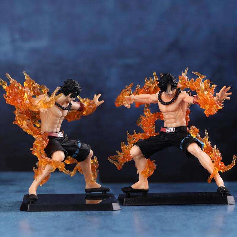 Anime One Piece Portgas D Ace Battle Fire Action Figures Toys Collectible Figurines PVC Model Toy Desktop Ornament Gift