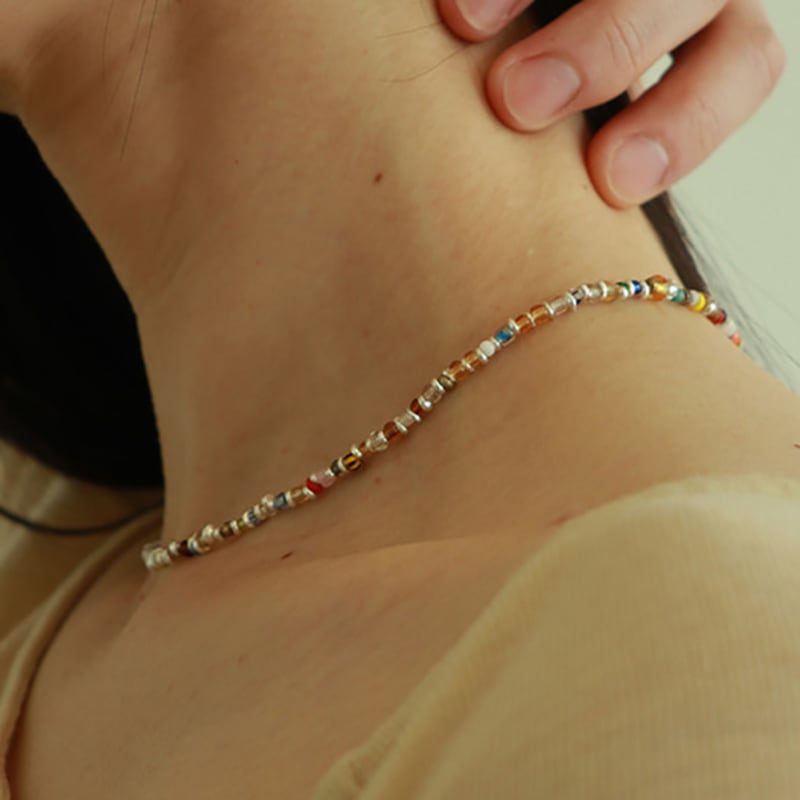 

Less is more silver african beads mix necklace free