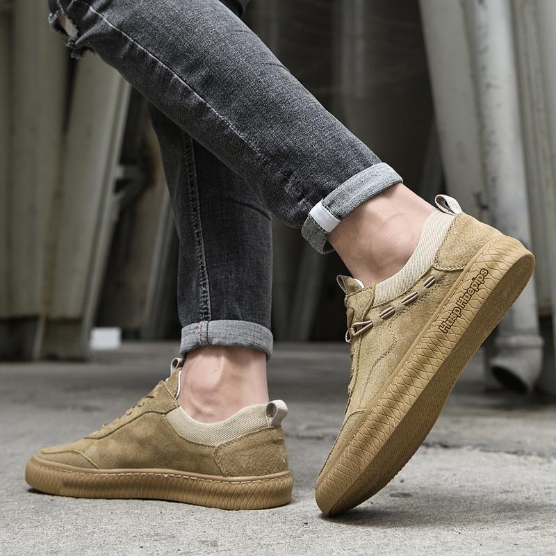 Fashion New Man Sneakers Outdoor Skateboard Footwear Male Vulcanize Shoes Leisure Walk Shoe Suede Leather Mens Casual Shoes