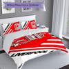 3pcs Liverpool FC logo Duvet Cover Set, Includes 1 Duvet Cover and 2 Pillowcases,Skin-Friendly&Comfortable Fabric,Suitable Bedding Sets