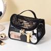 Zippered Travel Cosmetic Bag Transparent PVC Waterproof Cosmetic Bag  Daily Travel
