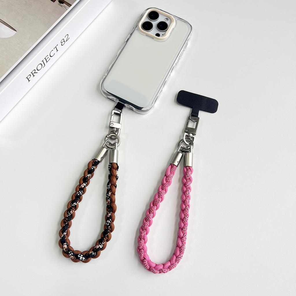 Creative Hand-Woven Mobile Phone Lanyards, Wristbands, Short Rope Strings, Pearl Jewelry, Pendants, Safety Anti-Loss Ropes
