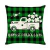 Combination Festival Cushion St. Patrick's Day Cushion Green Plaid Four-leaf Clover Sofa Cushion