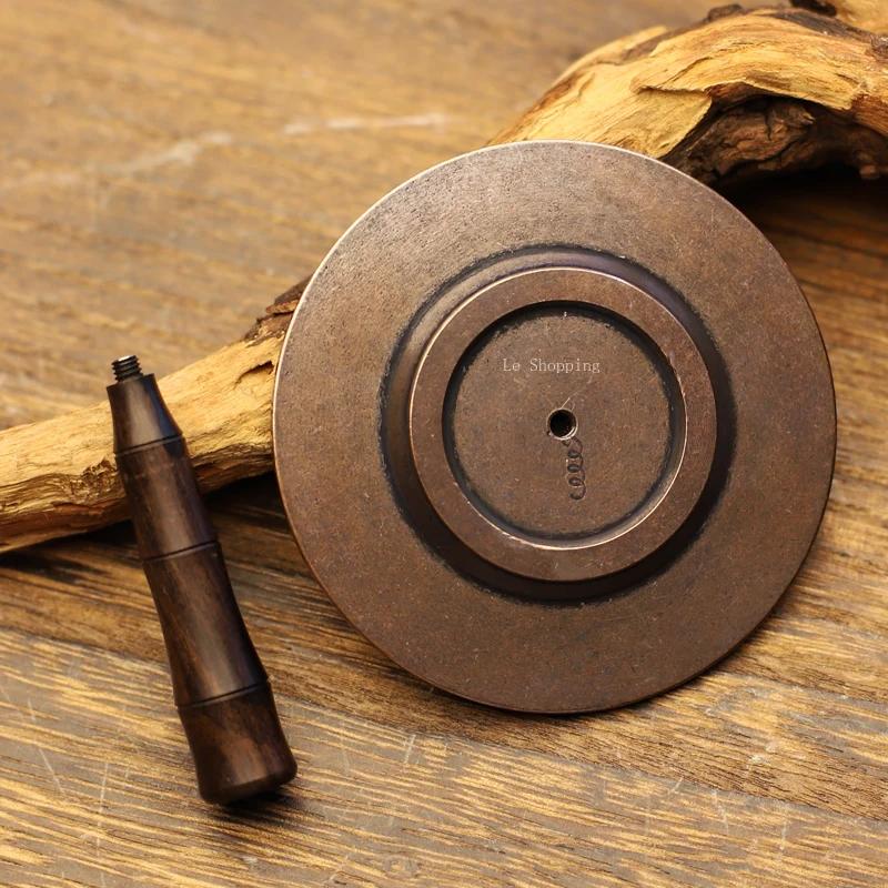 Purple Copper Color Pure Brass Ladle for Shovelling Ash Pressing Incense Supplies/Adding Incense Powder and Removing Ash Tool