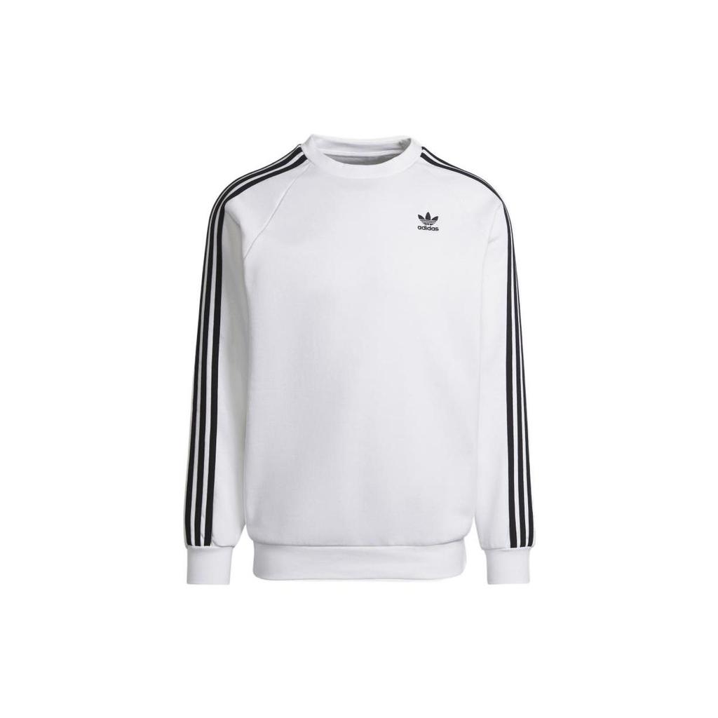 Adidas Originals Trefoil Logo Print Crew Neck Sweatshirt Men Tops White HE9483