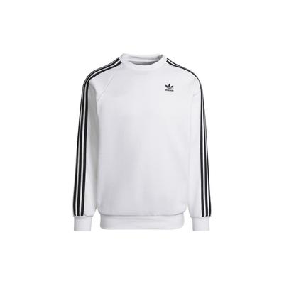 adidas Moletom de Gola Redonda com Estampa do Logo Trefoil Originals Masculino Tops Branco HE9483