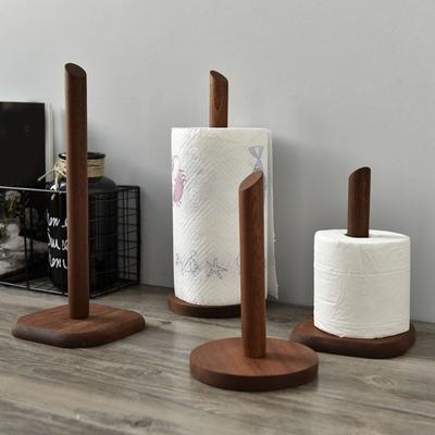 Wood Vertical Roll Paper Holder Non-Slip Mug Hanging Display Rack Mug Drain Storage Rack  Cafe Use