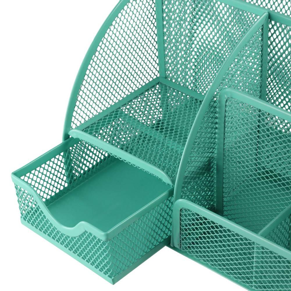 Metal Mesh Desk Organizer Multi-functional Desktop Office Organizer  School Office