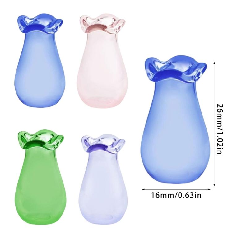 4pcs Cats Whisker Collector Glass Container Miniature Plant Jars Pet Furs Organizers Decorative Home Accessory