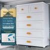 Multilayer Plastic Storage Cabinet: Drawer-Style for Bedroom and Nursery 