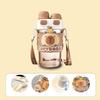 Cartoon Capybara Straw Cup Plastic Outdoor Beverage Cup Kawaii Water Bottle
