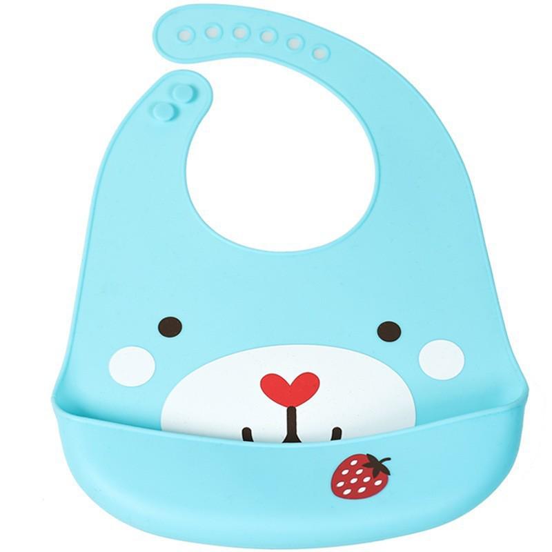 Waterproof Food-Grade Silicone Baby Bib - Leak-Proof, Self-Feeding, Drool Protection