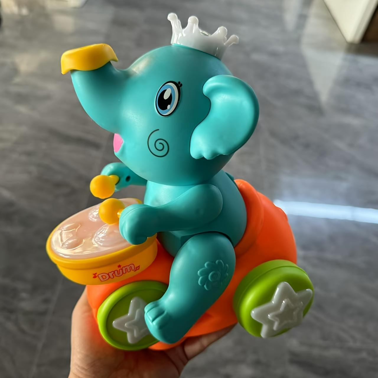 

Слоновий барабан, Игрушка для игры в мяч для малышей, Веселая развивающая головоломка с мультяшным слоном, Работает от батареек, Батарейки АА в комплект не входят, Подарки со слоном Blue Blowing Ball Drum Elephant