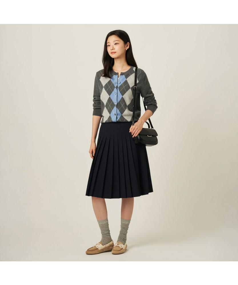 Binpolleidiseu Pleated Skirt Navy (Bf5927C51R)