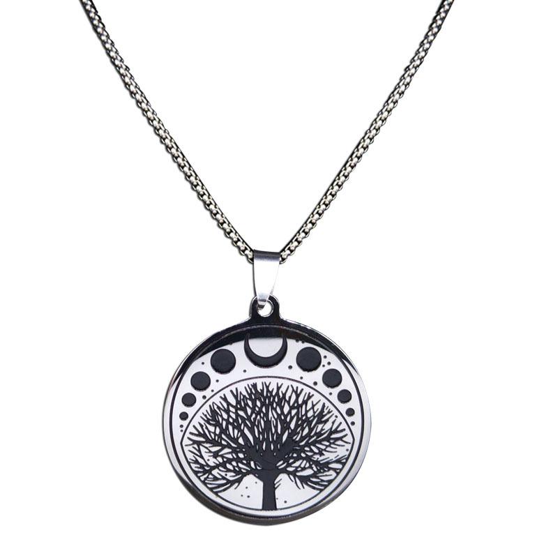 Stilvolles minimalistisches Mondgöttin-Anhänger-Halskette Griechische Mythologie Inspiriertes Geschenk für Männer