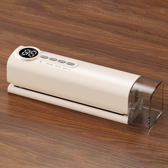 Cordless Mini Vacuum Sealer Digital Display Strong Suction Easy To Use Multi-purpose Heat Sealer Rechargeable Food Bag Sealer