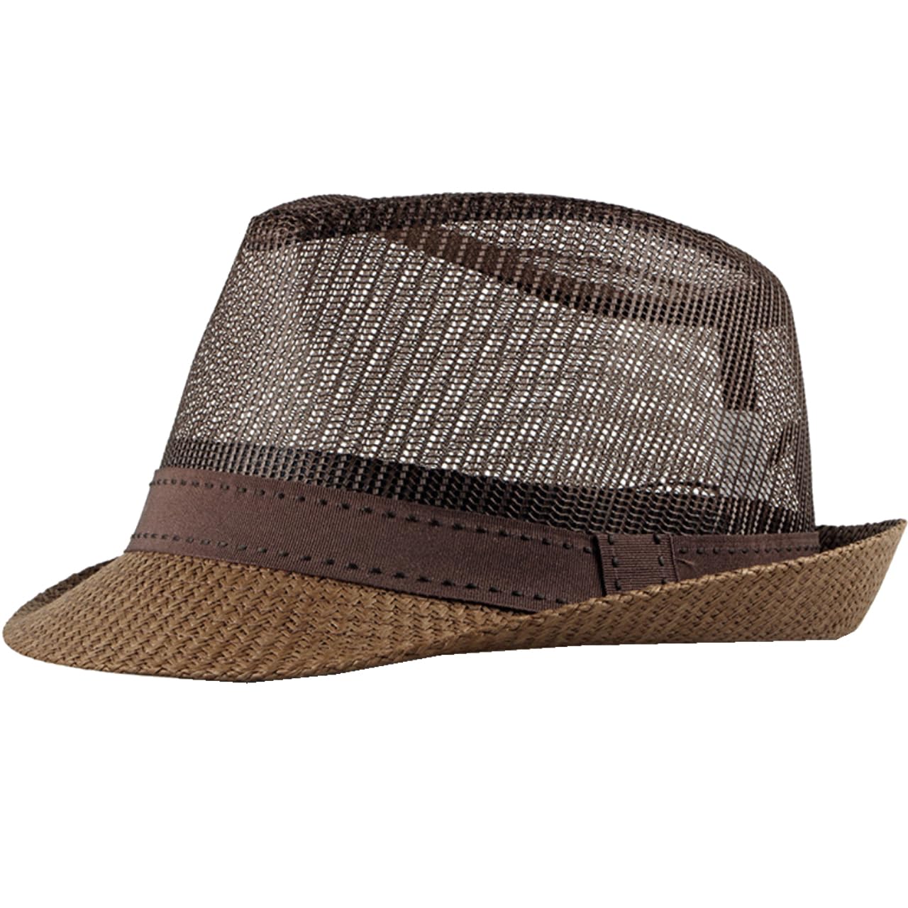 

CA848 [Белый Клык] Шляпа, Федора, Соломенная, Прошитая, Поля, Стильная, Модная, Мужская, Женская, (коричневый)