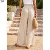 DX~~ Independent Station Casual Pants Women's Summer Loose Casual Wide Leg Solid Color Trousers