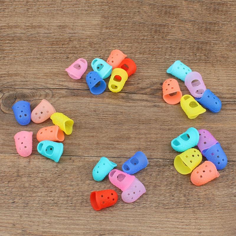 Multifunctional Silicone Thimbles Hollowed Out Breathable Protective Finger Sleeve DIY Crafts Sewing Accessories