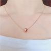 Exquisite 585 Russian Transfer Bead Pendant Rose Gold Plated Fashion Versatile Temperament Color Gold Women'S Collarbone Necklace