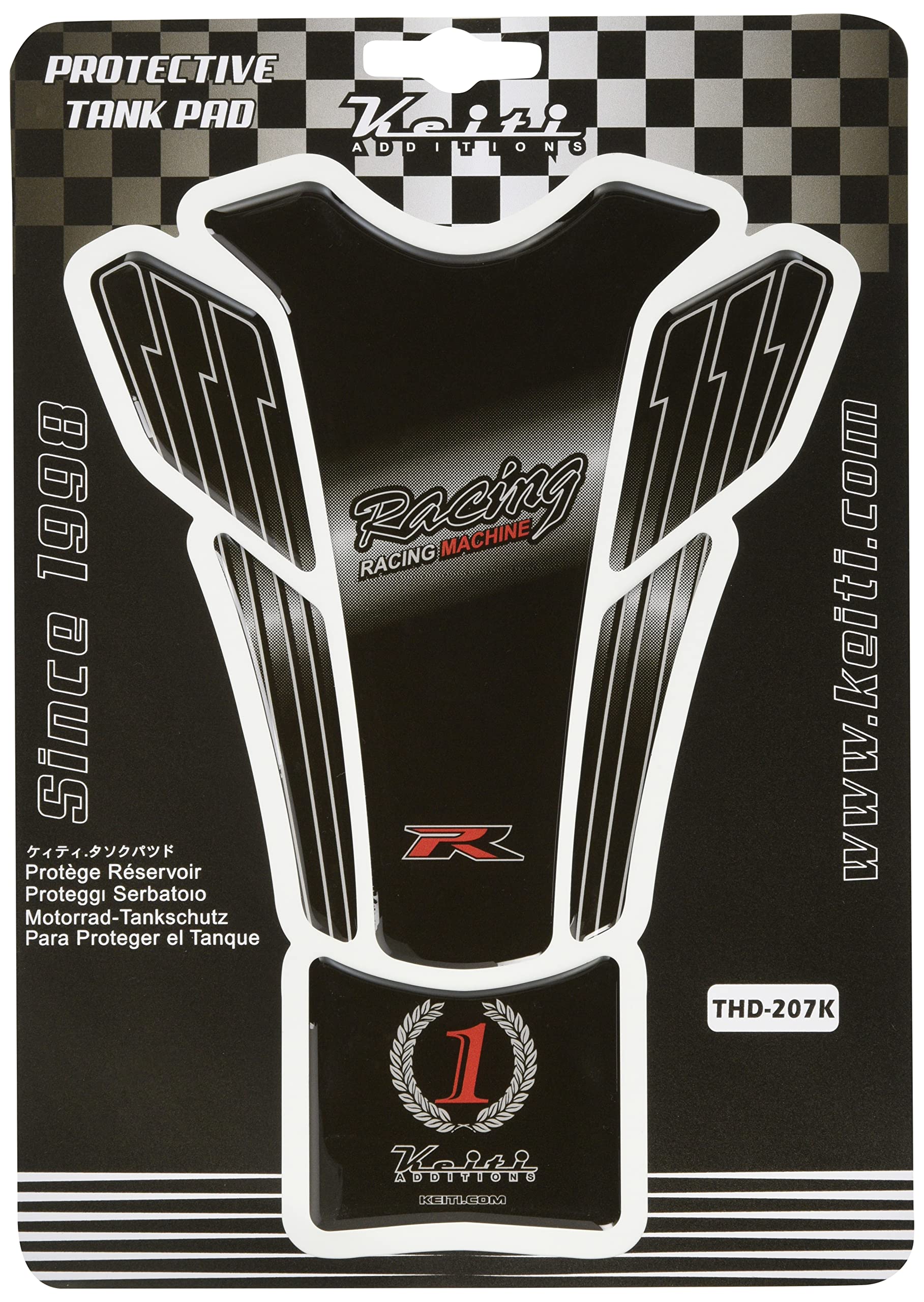 Защитная накладка на бак Keiti HONDA Racing Machine Черная THD207K