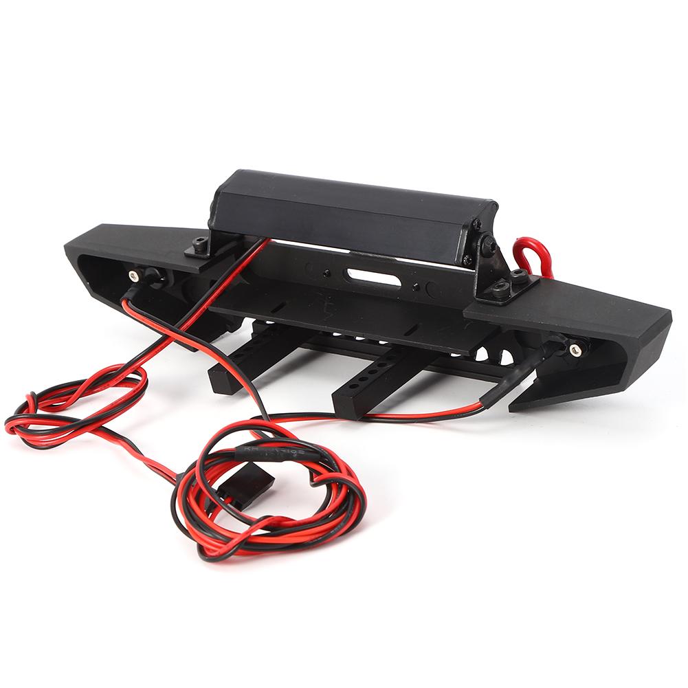 Anticollision Front Bumper with Spolights RC Car Parts Fit for TRX4 Axial SCX10 90046 1 10 RC Crawler Car
