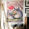 Neighbor Totoro Adventure Forest Tapestry Background Cloth Wallmounted Work Of Art Christmas Gift Atmospheric Background Cloth