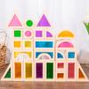 Colorful Acrylic Translucent Building Blocks Baby Shape Recognize Early Educate
