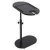 C Shaped Side Table Adjustable Height Versatile 360 Degree Rotation Wooden C Shaped Coffee Table
