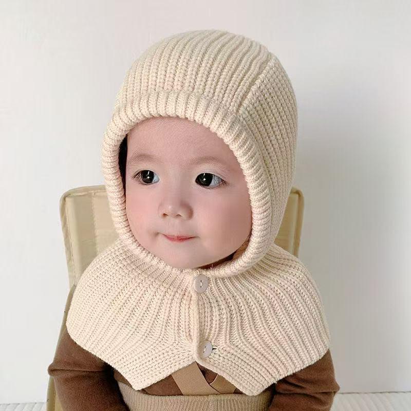 Unisex Infant Ear Protection Wool Hat & Scarf - Trendy, Warm, and Cute for Autumn and Winter